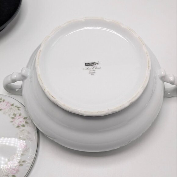 Sheffield Classic 501 Japan Covered Vegetable Serving Dish Bowl Floral Design - Picture 7 of 16